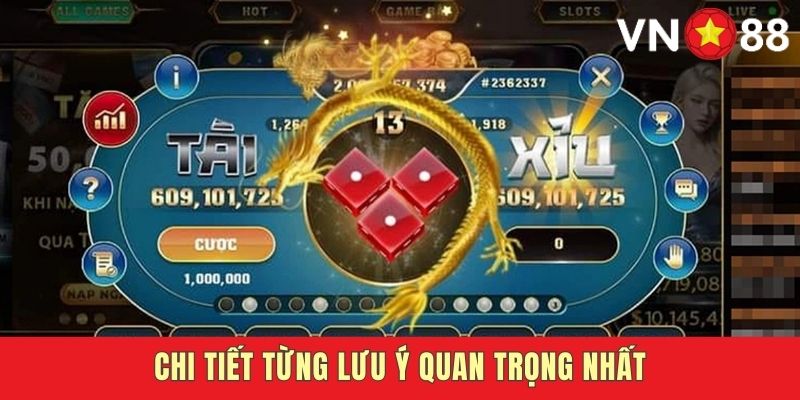 Lưu ý khi áp dụng mẹo chơi tài xỉu vào ván thực tế